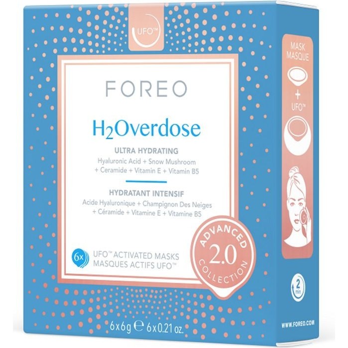 Foreo Ufo™ H2OVERDOSE 2.0 6'lı Kağıt Aktif Maske Tüm Cilt Tipleri İçin Nemlendirici Özellikli Maskeler Fiyatı