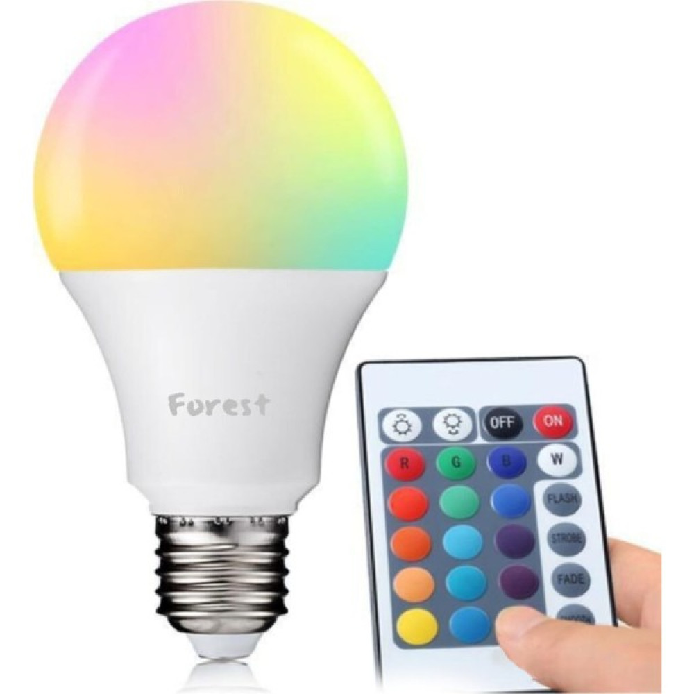 Forest Uzaktan Kumandalı Renk Değiştirebilen Rgb LED Ampul 10 W E27 Rgbor1 - Renkli - 1 - 10 W Led Aydınlatmalar Fiyatı