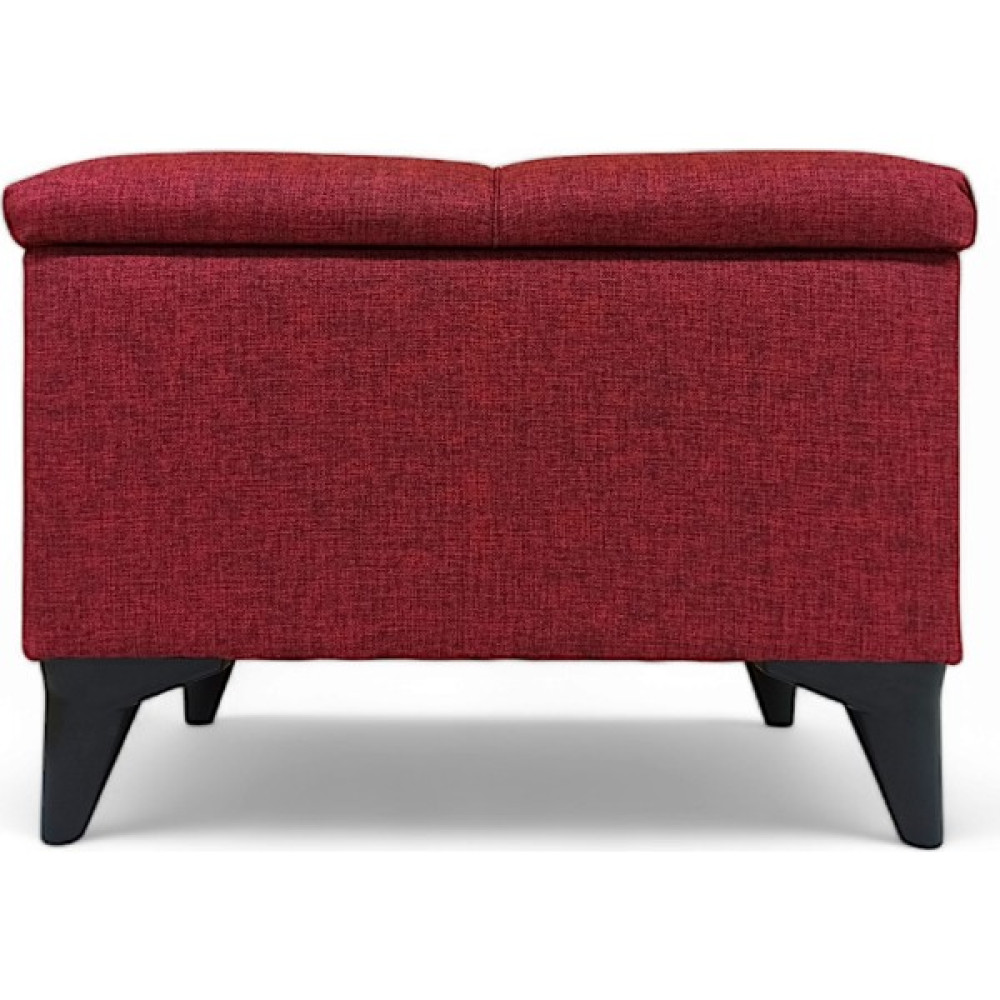 Foresta Home Cassa Sandıklı Puf Bench -Keten Bej - 60 x 42 x 40 cm - Kırmızı Puf Fiyatı