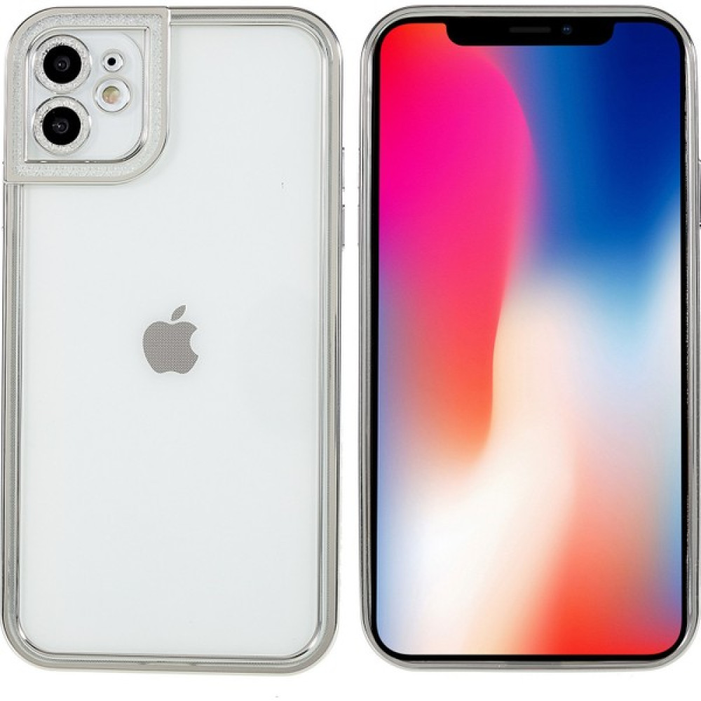 Forestl Digital Apple iPhone 11 Şok Geçirmez Tpu Kapağı Elektro-Örtme Koruyucu Kasa Için Rhinestone-Silver ile Dekore Edilmiş Çizik Dirençli Ince K... Cep Telefonu Kılıfı Fiyatı