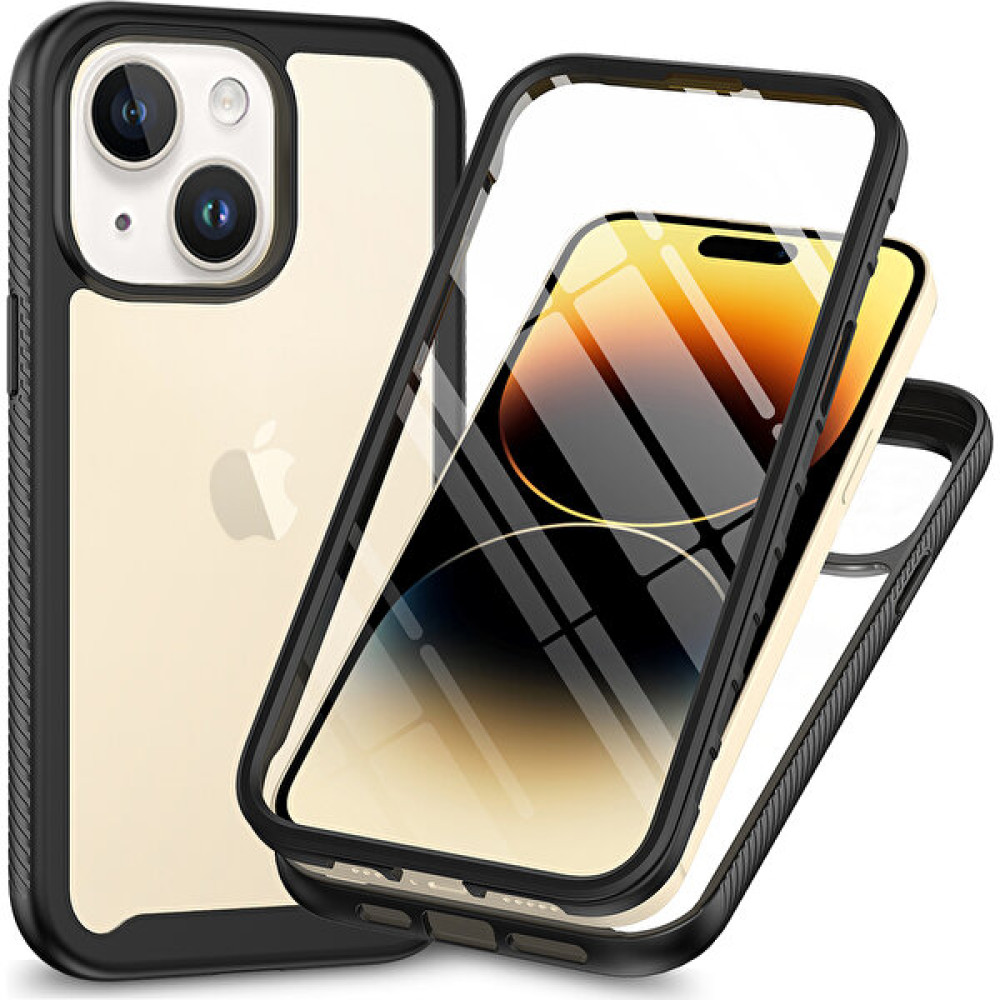 Forestl Digital Apple iPhone 15 Için 3'ü 1 Arada Telefon Kılıfı Plus Tam Koruma Tpu+Pc Kapağı Pet Ekran Koruyucu Black (Yurt Dışından) - Siyah Cep Telefonu Kılıfı Fiyatı