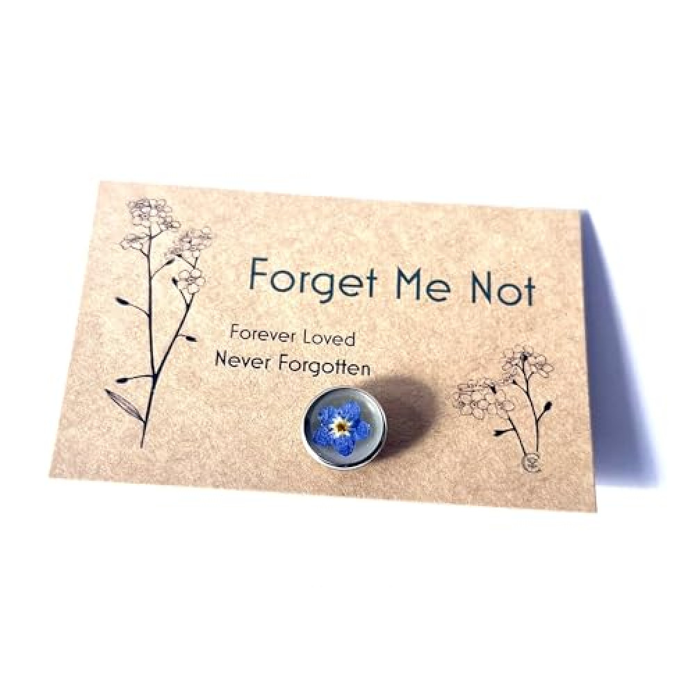 Forget Me Not Memorial Pin, Flower Design, Funeral Favour, Bereavement Gift, Rememberance Brooch (1 x Memorial Pin)