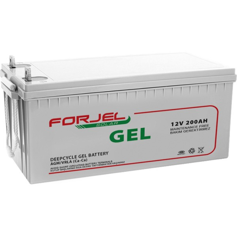 Forjel 12V 200AH Jel Akü Deep Cycle Akü Fiyatı