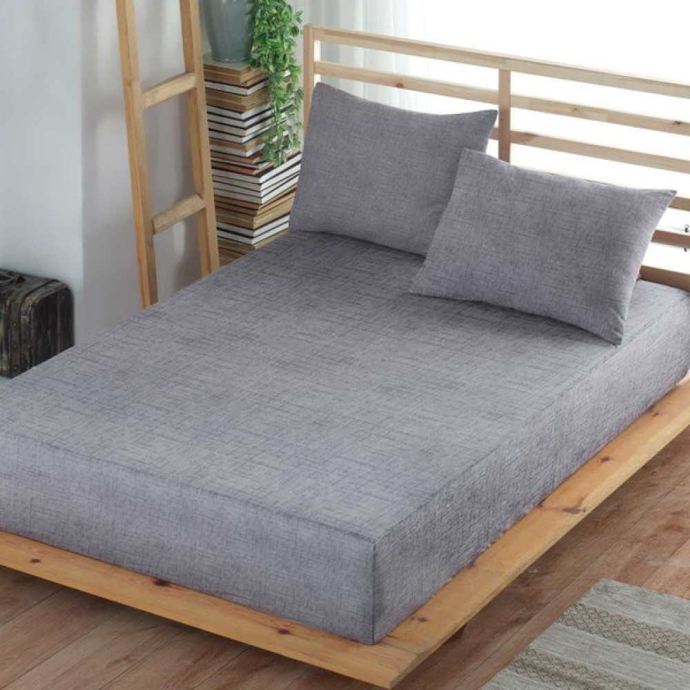 Formeya Adelya Lastikli Çarşaf Takımı (Yastık Kılıflı) Tek Kişilik Veya Çift Kişilik - 90 x 190 cm - Gri Çarşaf Fiyatı