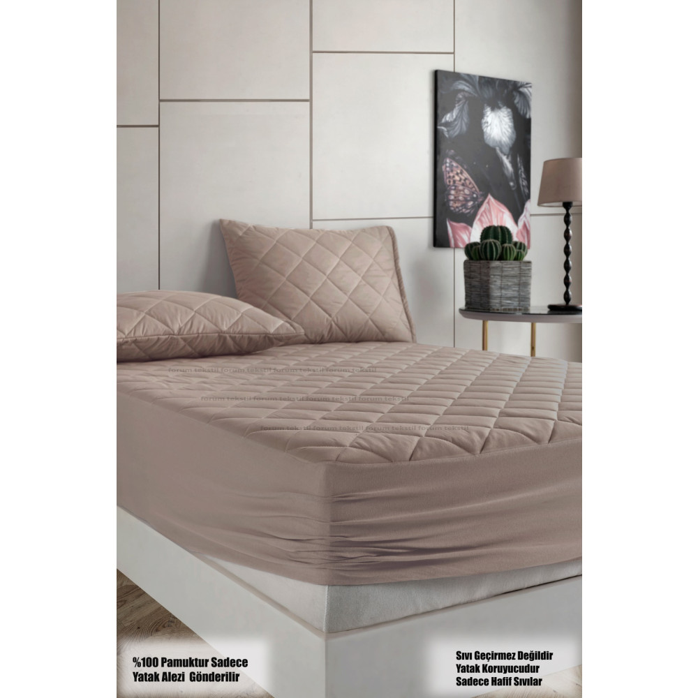 Formeya Alez Kahverengi %100 Pamuk Kapitone Yatak Koruyucu Alez Fitted Çarşaf 70 x 140 Beden Alez / Yatak Koruyucu Fiyatı