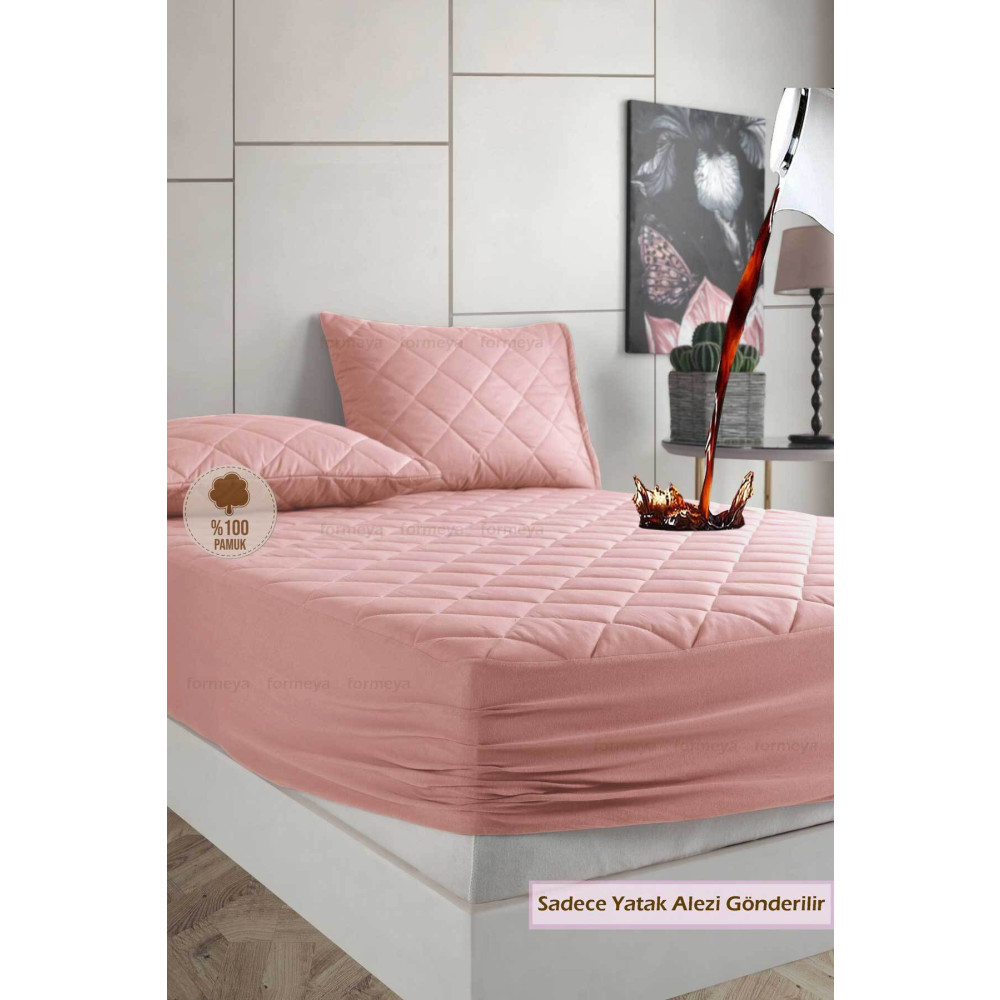 Formeya Alez Pudra %100 Pamuk Kapitone Sıvı Geçirmez Alez Fitted Çarşaf 100 x 200 Beden Alez / Yatak Koruyucu Fiyatı
