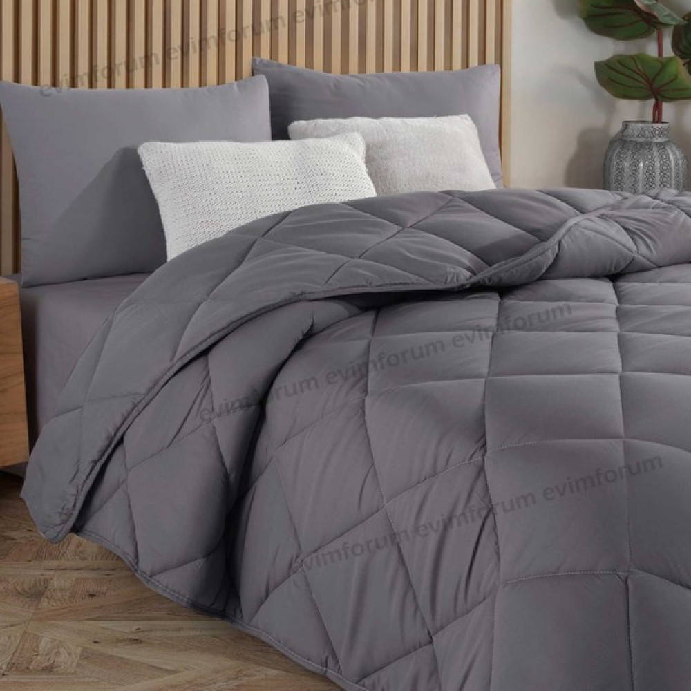 Formeya Antrasit Gri Soft Kışlık Yorgan Çift Kişilik - 195 x 215 cm - Antrasit - Gri Yorgan Fiyatı