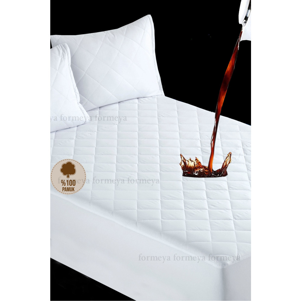 Formeya Kapitone Fitted Full Kenar Su Sıvı Geçirmez %100 Pamuk Yatak Koruyucu Alez Tek Çift Battal 10 Ebat 200 x 200 Beden Alez / Yatak Koruyucu Fiyatı