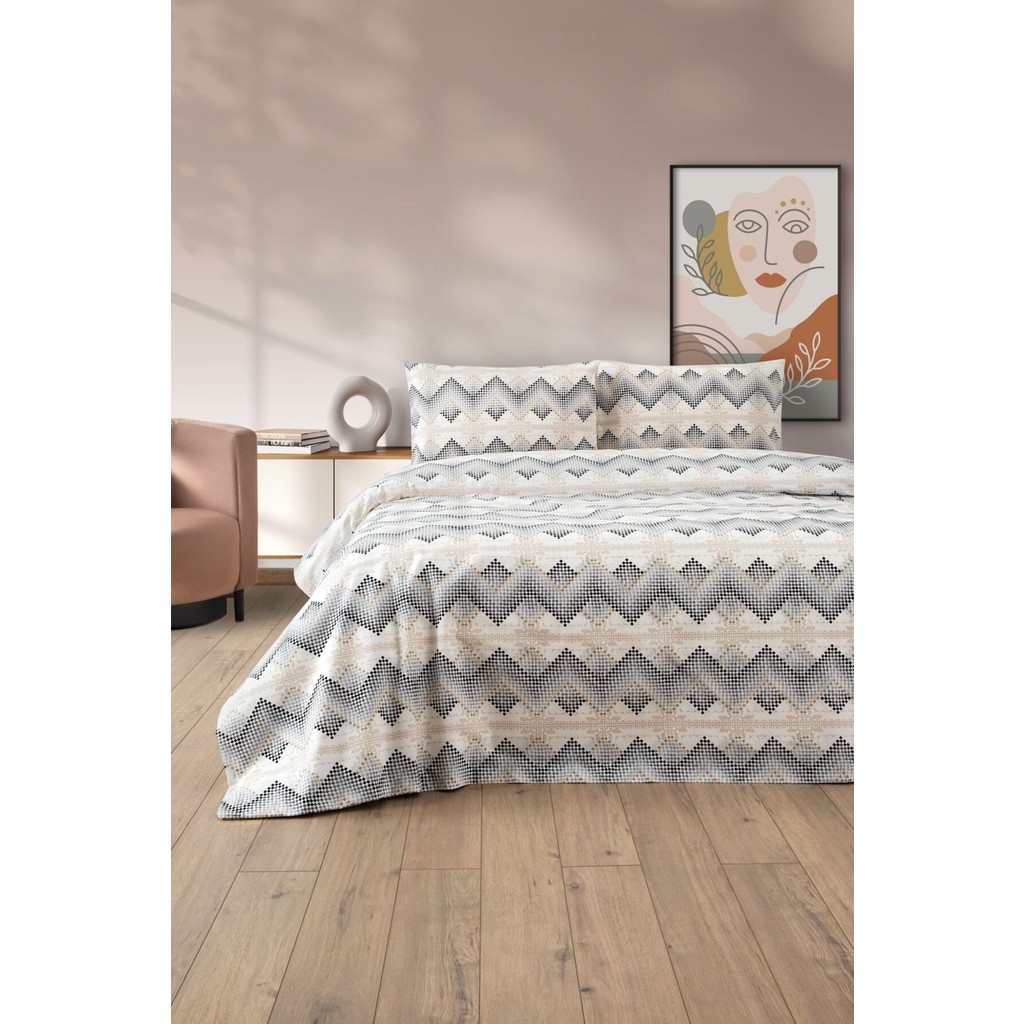 Formeya Lovely Desenli Çift Kişilik Nevresim Takımı - Lastikli Çarşaflı Çift Kişilik Nevresim Seti - Siyah - 200 x 220 cm Nevresim Takımı Fiyatı
