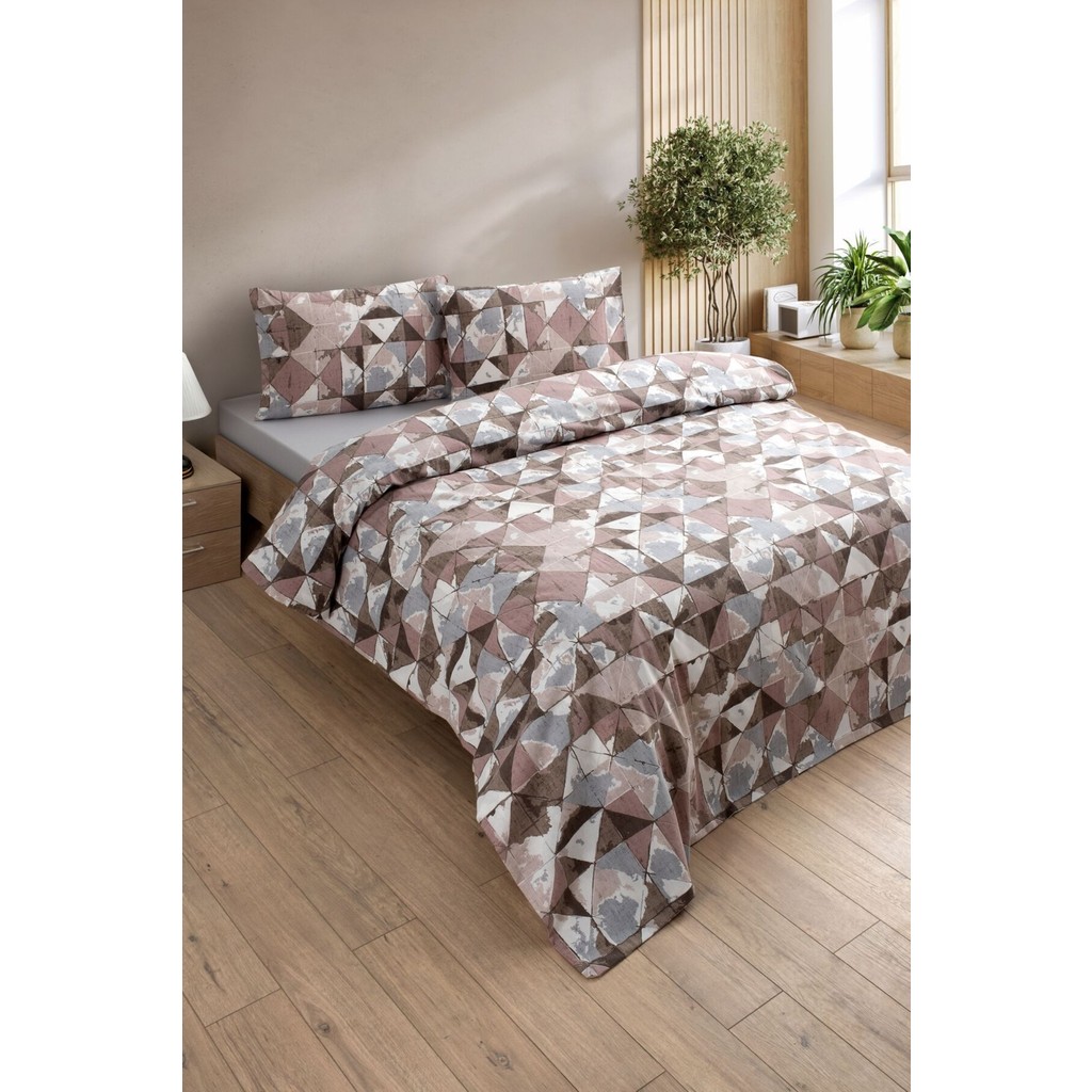 Formeya Lovely Desenli Tek Kişilik Nevresim Takımı - Lastikli Çarşaflı Tek Kişilik Nevresim Seti - Kahverengi - 160 x 220 cm Nevresim Takımı Fiyatı