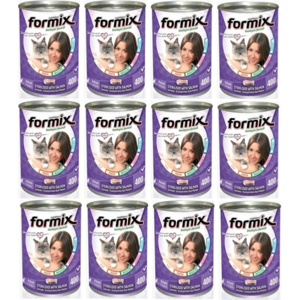 FORMİX Kısırlaştırılmış Kedi Konserve Somon Etli 400G 12 Li Evcil Hayvan Ürünleri Fiyatı