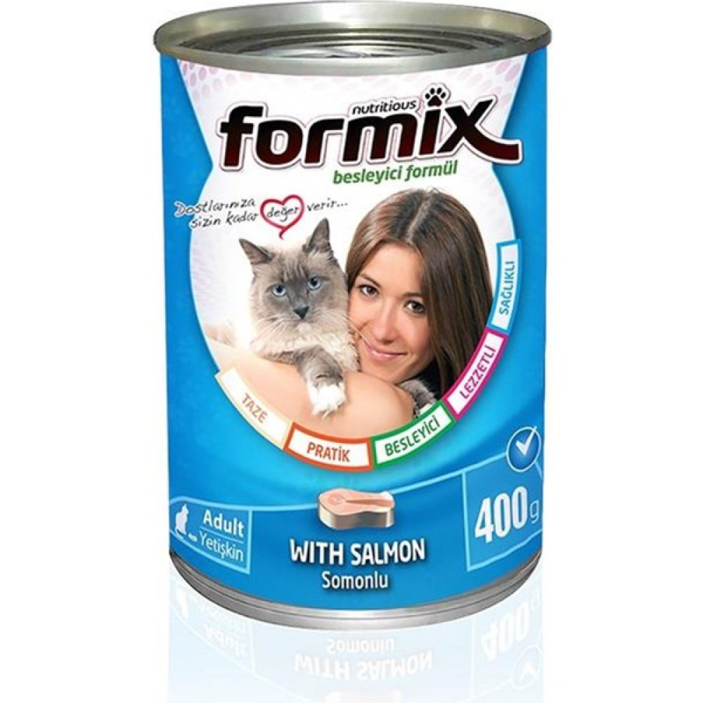 FORMİX Somon Parça Etli Soslu Yetişkin Kedi Konserve 400 gr X12 Adet Evcil Hayvan Ürünleri Fiyatı