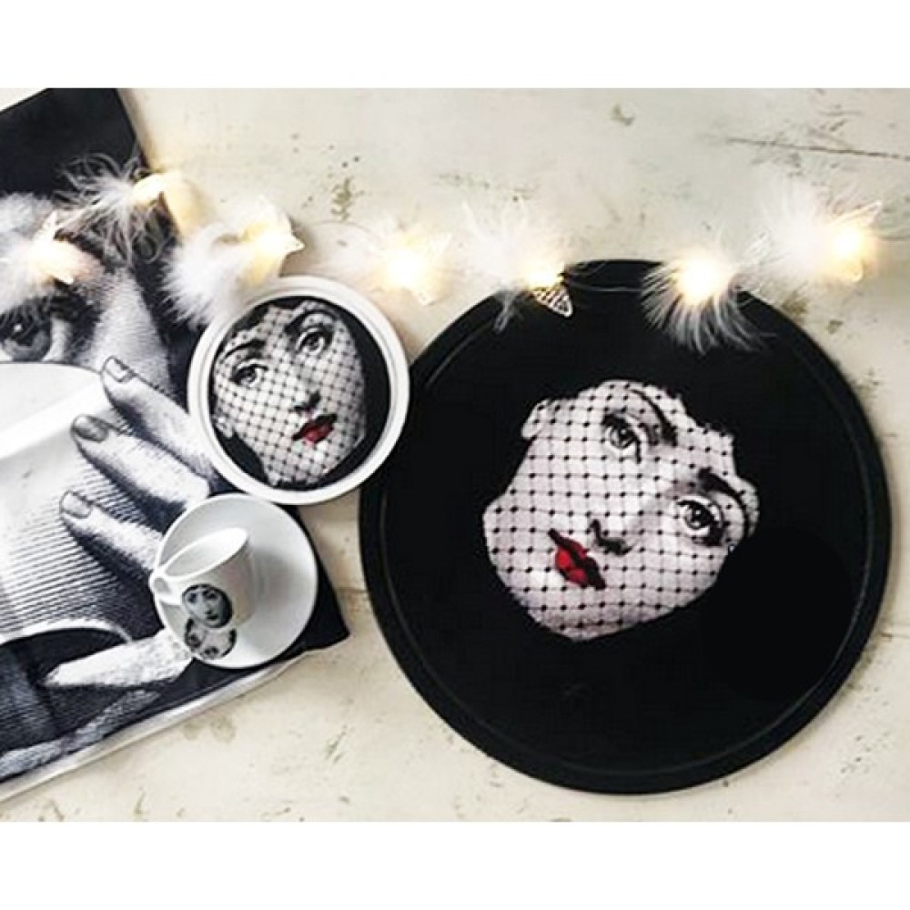 Fornasetti Ahşap Supla - Amerikan Servis - Tabak Altı - 35 x 35 cm - Renkli Amerikan Servis Fiyatı