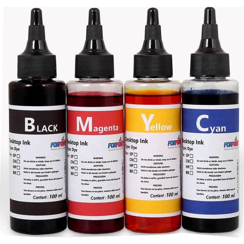 Forprint Bitmeyen Kartuşlu Canon Yazıcı Için Uyumlu Mürekkep Seti 4X100ML - Renkli Kartuş Dolum Ürünleri Fiyatı