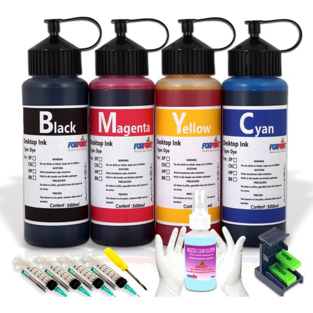 Forprint Canon Pg-40, Cl-41 Kartuş Uyumlu Forprint Dolum Seti 4X500ML - PRO Set - 4 Renk Kartuşlar Fiyatı