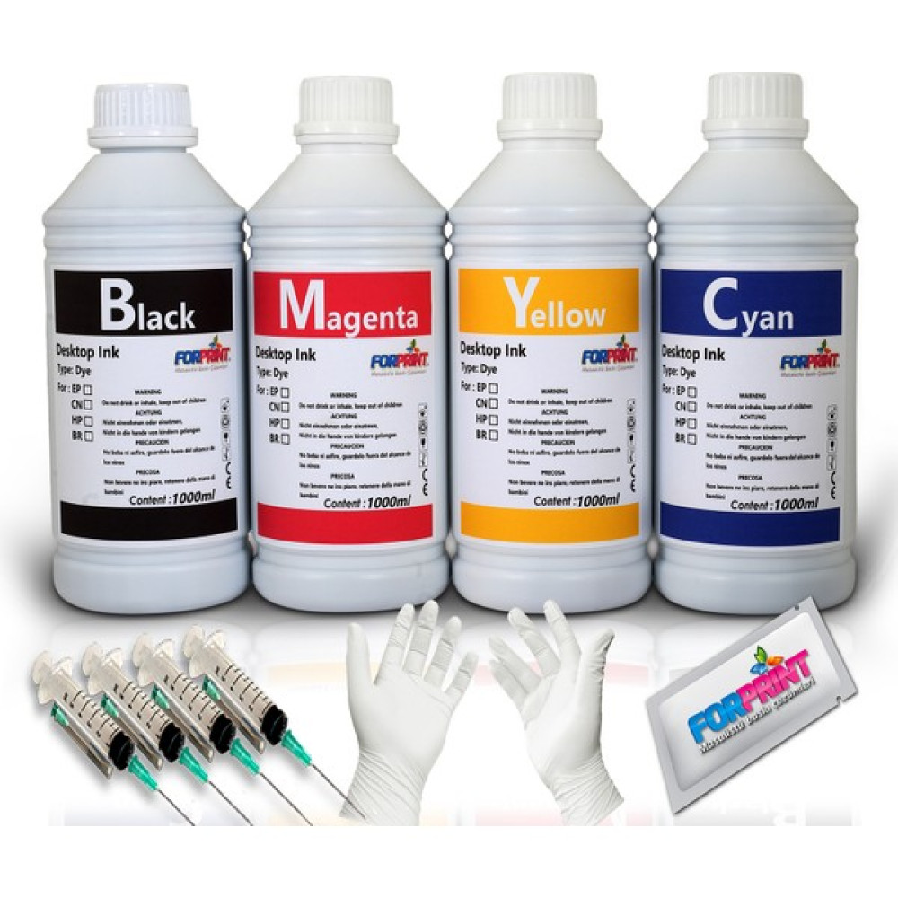 Forprint Epson Forprint Mürekkep L Serisi Yazıcı Uyumlu 4X1000 ml - Renkli Kartuş Dolum Ürünleri Fiyatı