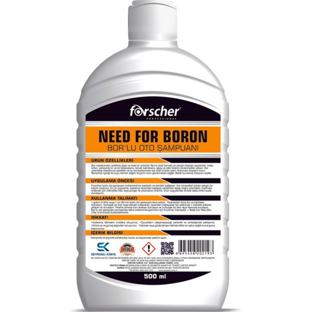 Forscher Need For Boron Borlu Oto Şampuanı 500 ml Oto Yıkama Ürünleri Fiyatı