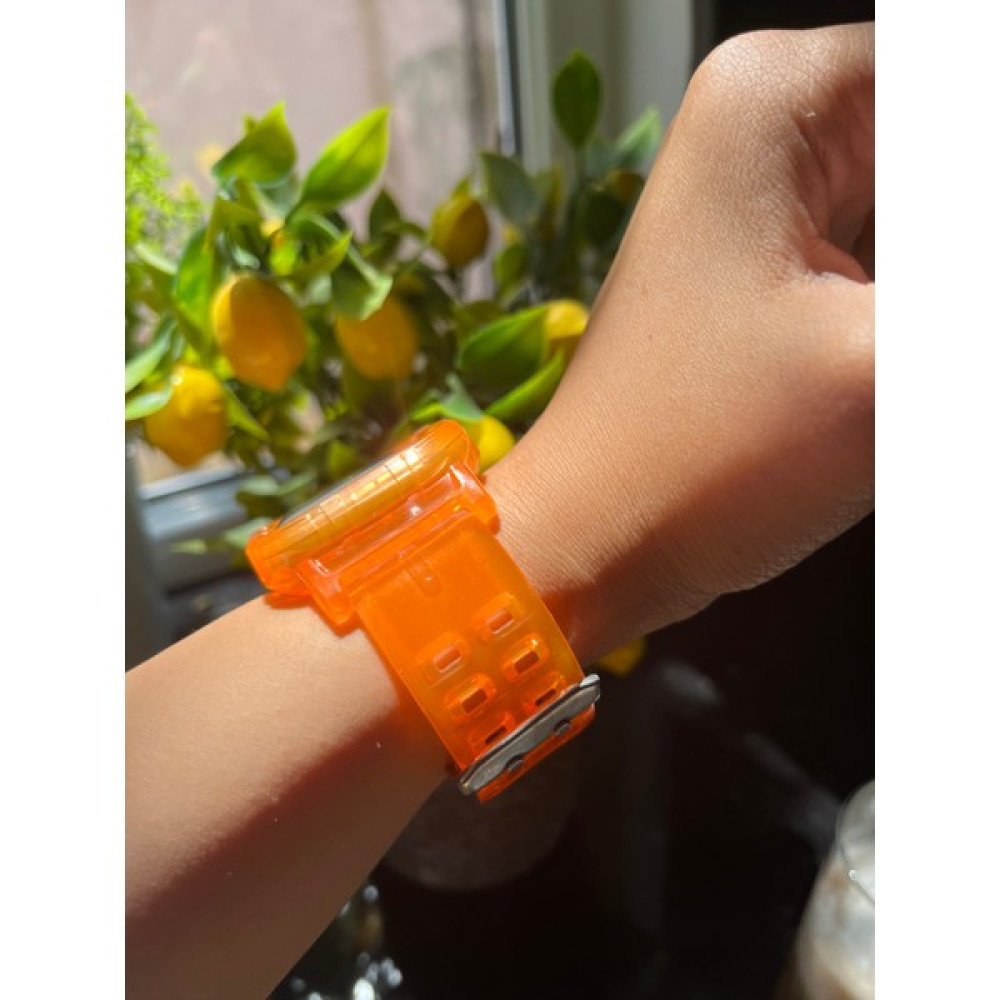 Forsis Aksesuar Apple Watch Uyumlu Turuncu Şeffaf Kordon 42-44-45 mm Giyilebilir Teknoloji Aksesuarları Fiyatı