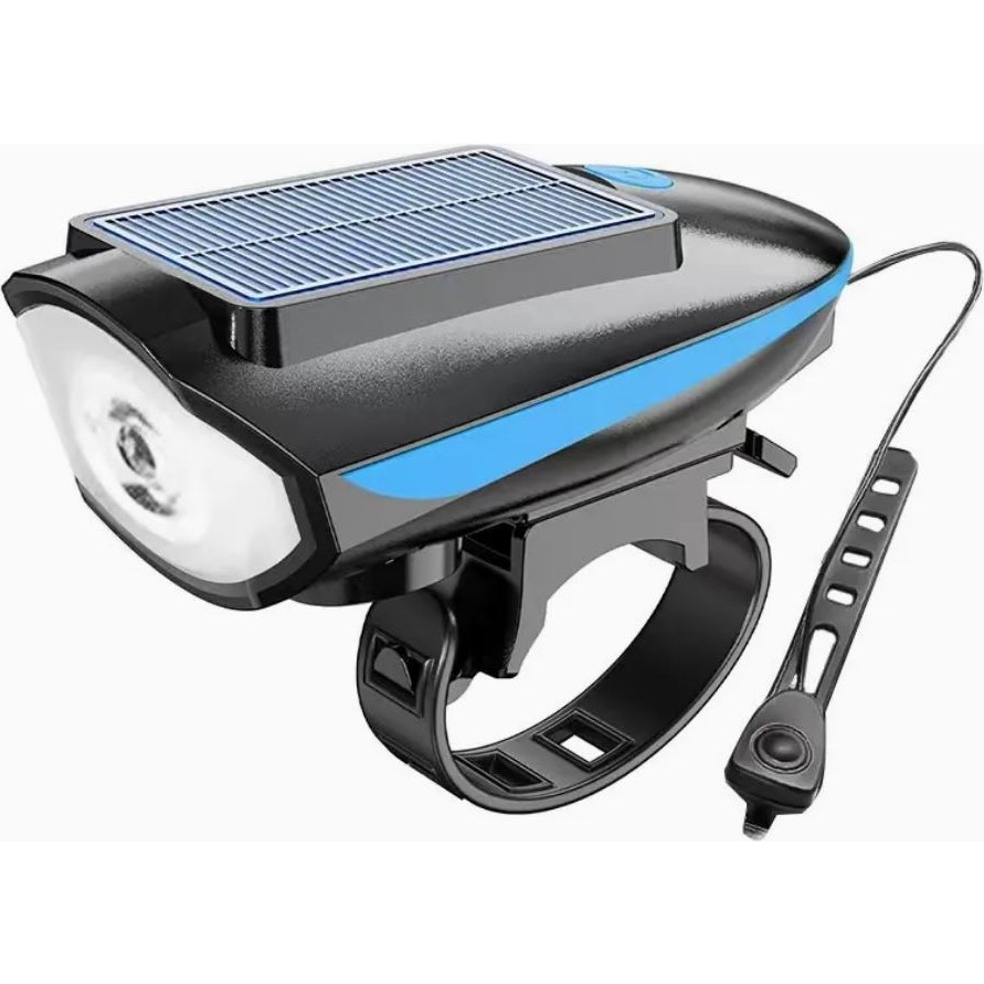 ForteGT Forte Gt Bisiklet Ön Farı 250 Lm Korna 140DB USB Solar Şarjlı Mavi Xbyc 6163 Bisikletler Fiyatı