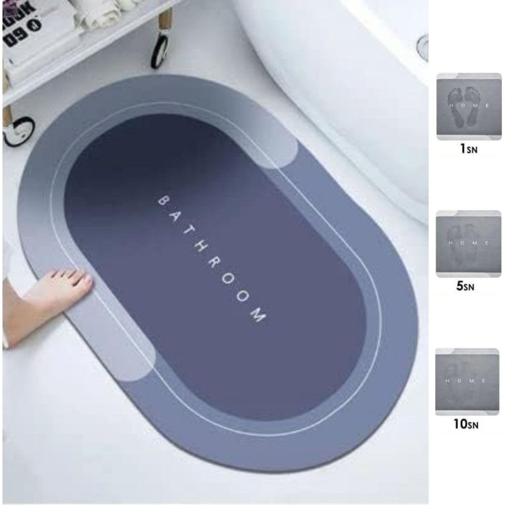 ForWhat Büro Ev Ofis Banyosu Için 40X60CM Emici Kaymaz Tabanlı Oval Paspas - Renkli Araca Özel Paspaslar Fiyatı