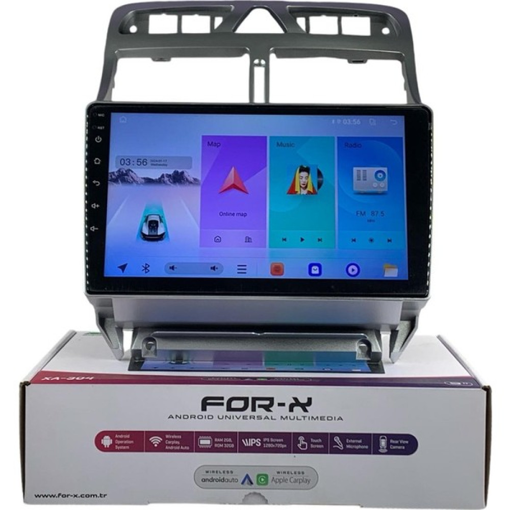 Forx Pejo 307 Forx Yeni Seri Işlemcili Pro Multimedya Tam Çerçve - Gri Oto Boyaları Fiyatı