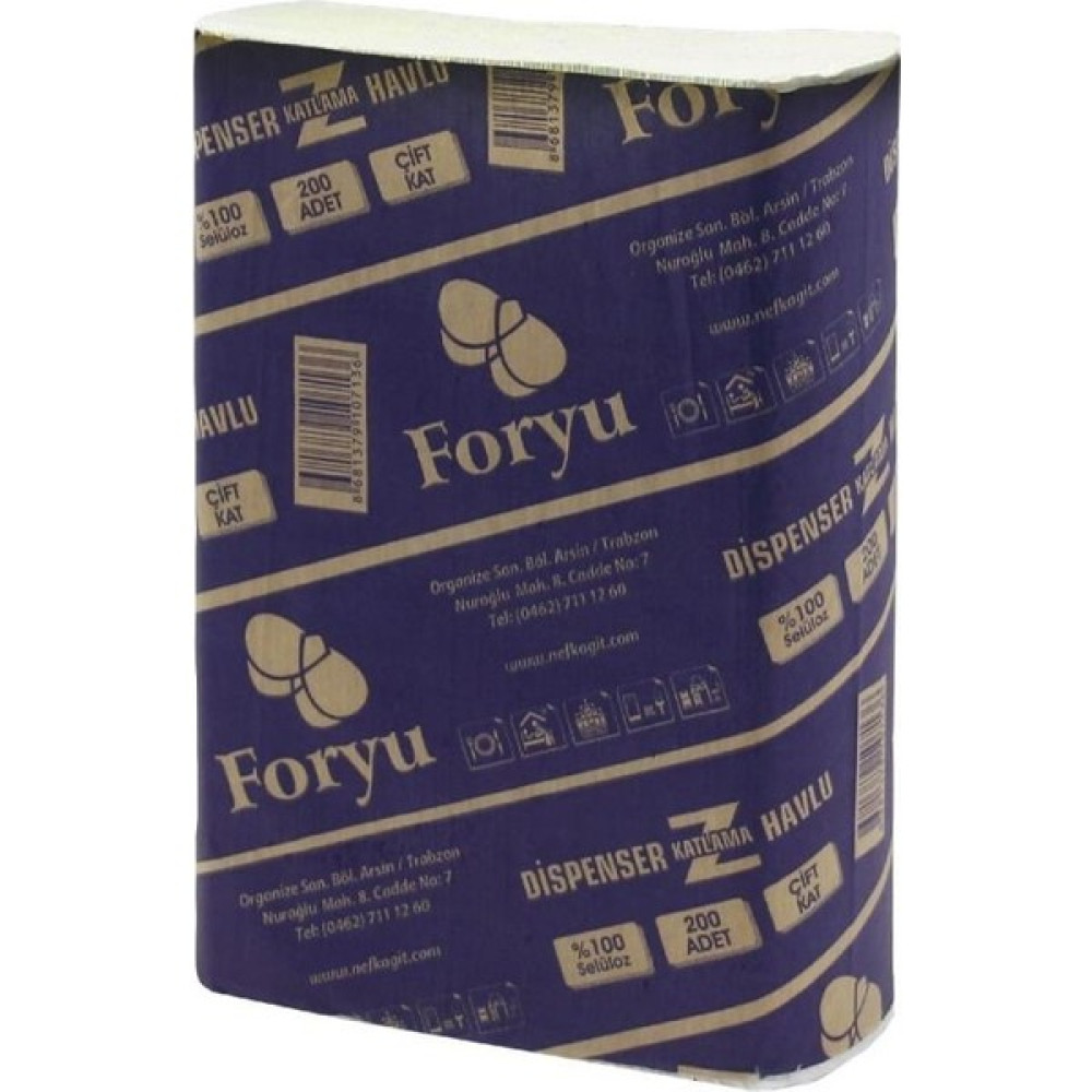 Foryu Dispenser 200 Adet Z Havlu - Beyaz Peçete Fiyatı