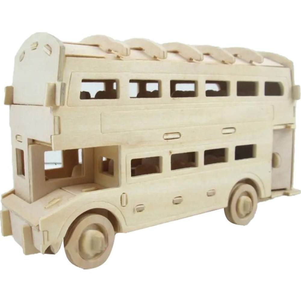 Forzacase 3 Boyutlu Ahşap Mekanik Otobüs 3D Bulmaca Puzzle Yapboz 60 Parça - FC334 Eğitici Oyuncak Fiyatı