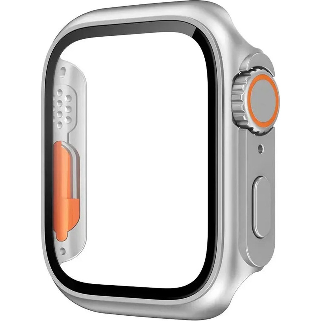 Forzacase Apple Watch Se 44MM Uyumlu Full Ekran Kasa Koruyucu ve Watch Ultra Çevirici Kılıf - FC398 - Gümüş Cep Telefonu Kılıfı Fiyatı