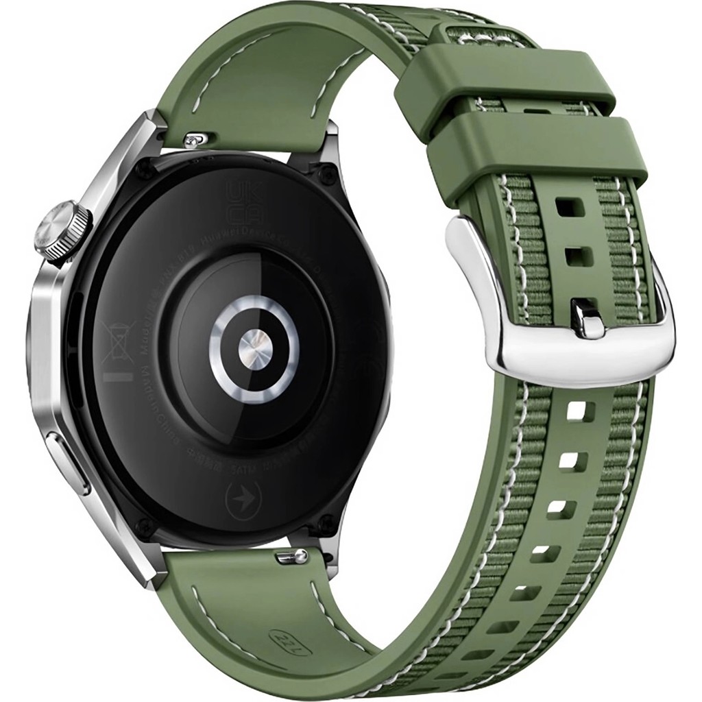 Forzacase Huawei Watch Ultimate 2 ile Uyumlu Dikişli Kumaş Görünüm Silikon Kordon Kayış - FC910 - Yeşil Cep Telefonu Fiyatı