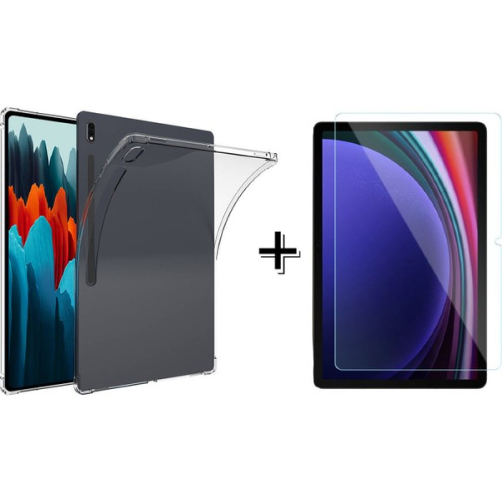 Forzacase Samsung Galaxy Tab S9 Fe Plus 12.4’’anti Shock Silikon Kılıf + Temperli Kırılmaz Cam FC014 - Şeffaf Tablet Kılıfı Fiyatı