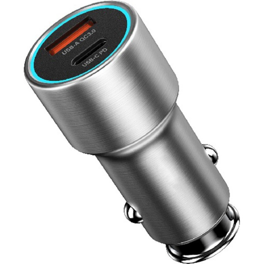 Forzacase Tüm Araç ve Telefonlara Uyumlu Araç Çakmaklık Type-C ve USB Giriş Hızlı Şarj Aleti - FC165 - Gümüş Cep Telefonu Araç Kiti Fiyatı