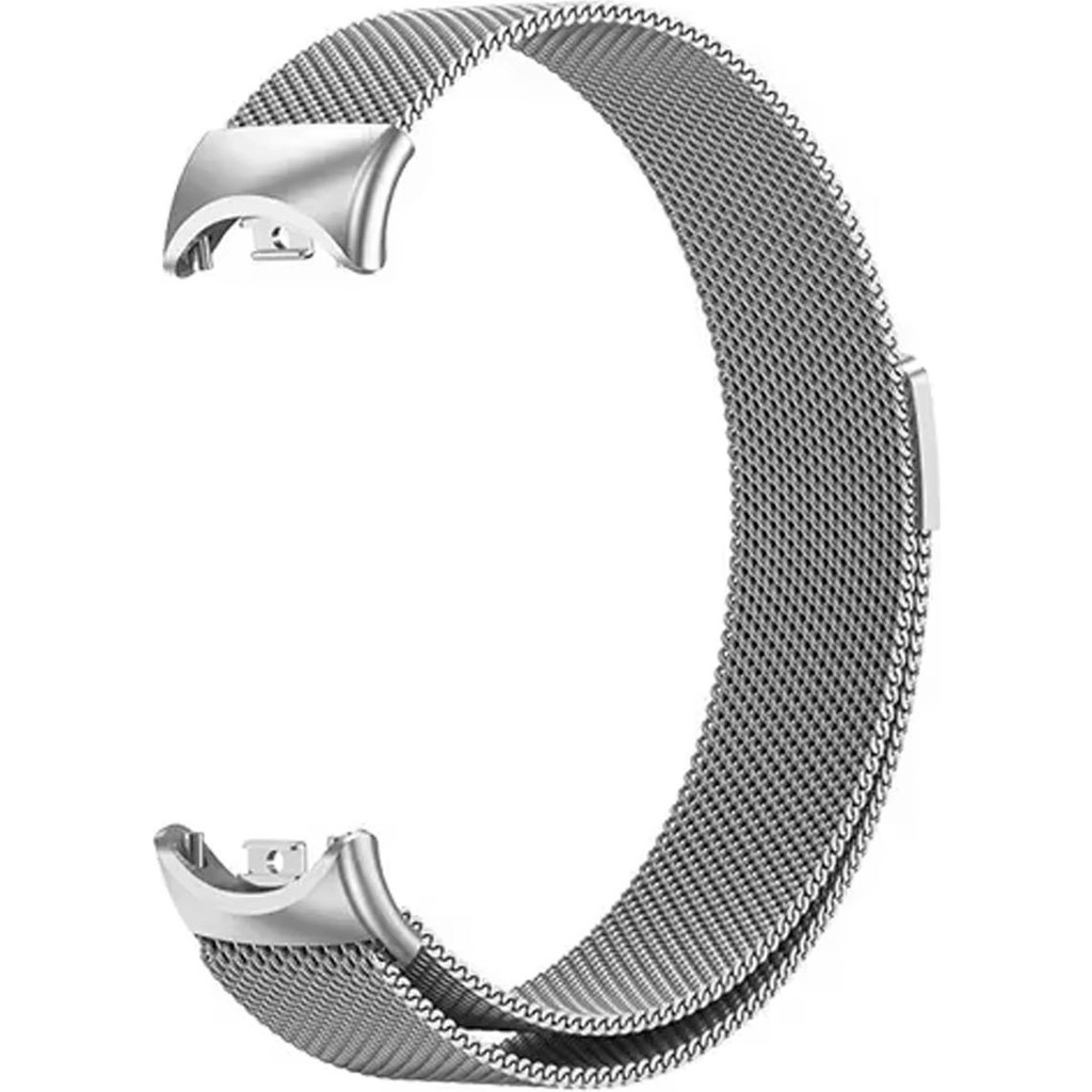 Forzacase Xiaomi Mi Smart Band 8 / 9 / 10 ile Uyumlu Metal Mıknatıslı Manyetik Kordon Kayış - FC1151 - Gümüş Cep Telefonu Fiyatı