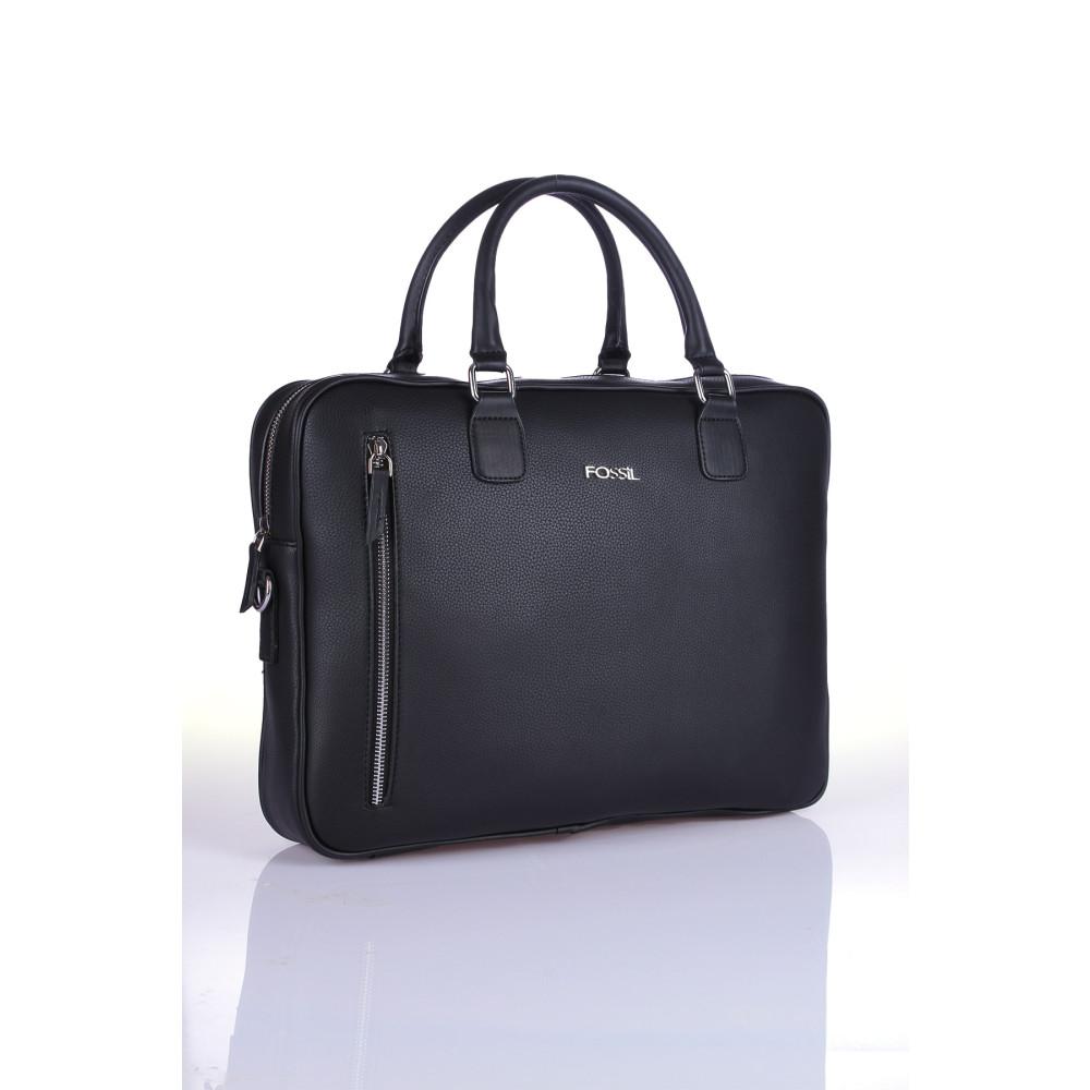Fossil 2036 Vegan Deri Laptop Çantası Evrak Çantası Unisex Şık Tasarım Siyah Unisex Evrak Çantası Fiyatı