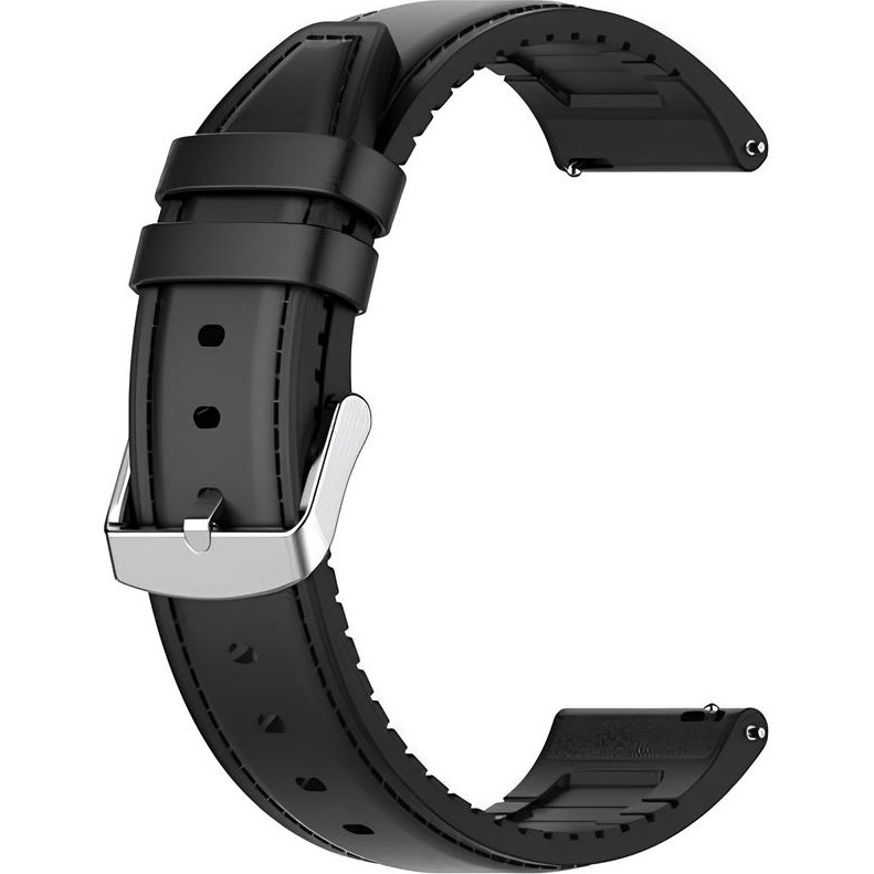 Fossil FS5097 Siyah Renk Hakiki Deri Silikon Kaplama Saat Kordonu Kayışı 46MM - 22 mm SSD / Solid State Drive Fiyatı