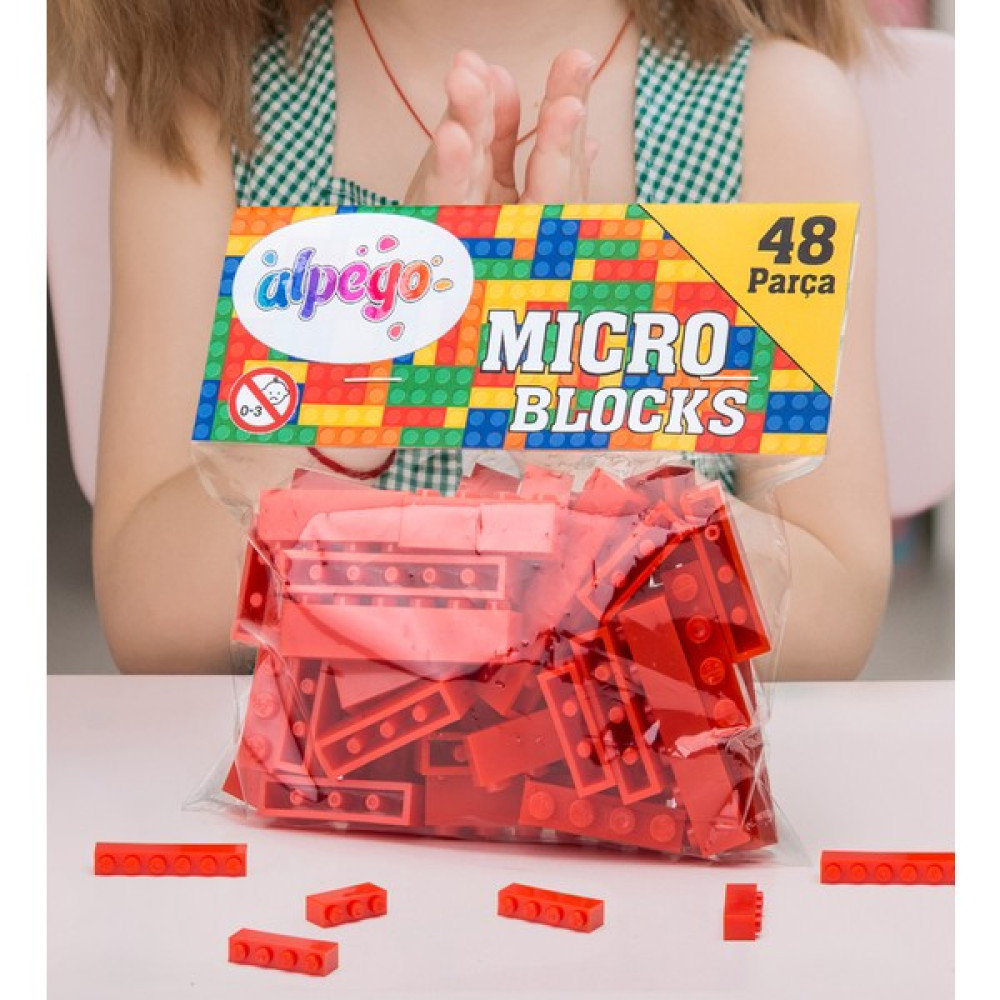 Fotomciy Alpego 48 Parça Kırmızı Renk Eğitici Mikro Blok Legolar ( Yapım Oyuncakları ) Fiyatı