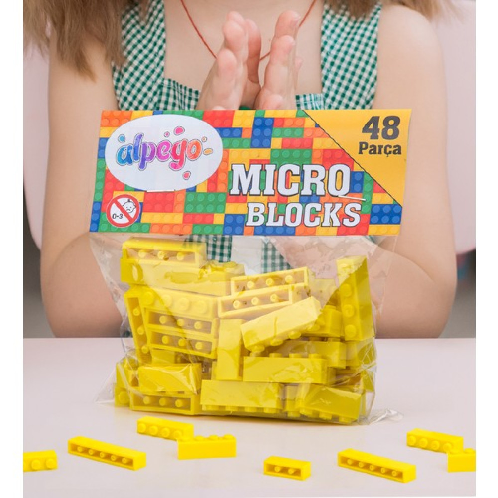 Fotomciy Alpego 48 Parça Kırmızı Renk Eğitici Mikro Blok - Sarı Legolar ( Yapım Oyuncakları ) Fiyatı