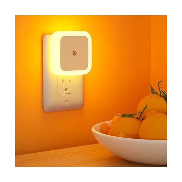Fotoselli LED Gece Lambası, Amber Renk Sensörlü Gece Lambası, 1 Watt Amber Renk LED Gece Lambası - Turuncu Gece Lambası Fiyatı