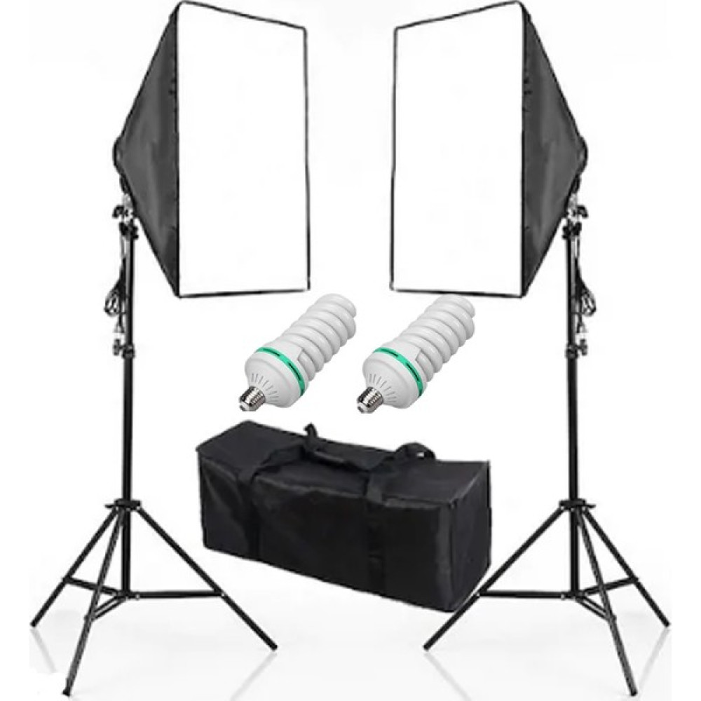 Fototek 50 x 70 cm Softbox 2'li Sürekli Işık Seti Strobist Set Taşıma Çantalı 2'li Ampul Video Kamera Aksesuarları Fiyatı