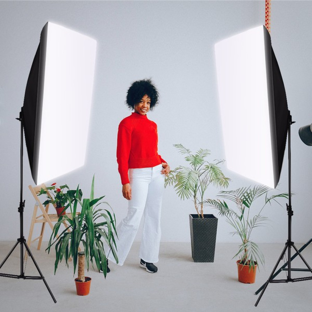 Fototek 50X70 Softbox 4 Duylu Ikili Sürekli Işık Seti 50X70CM Softbox Set Ampulsüz Video Kamera Aksesuarları Fiyatı