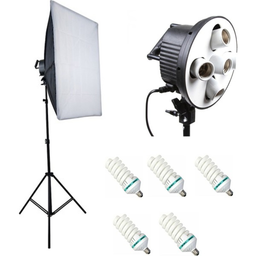 Fototek 50X70CM 5 Duylu Softbox Tekli Sürekli Işık Seti 50X70 Ampüllü Softbox Video Kamera Aksesuarları Fiyatı