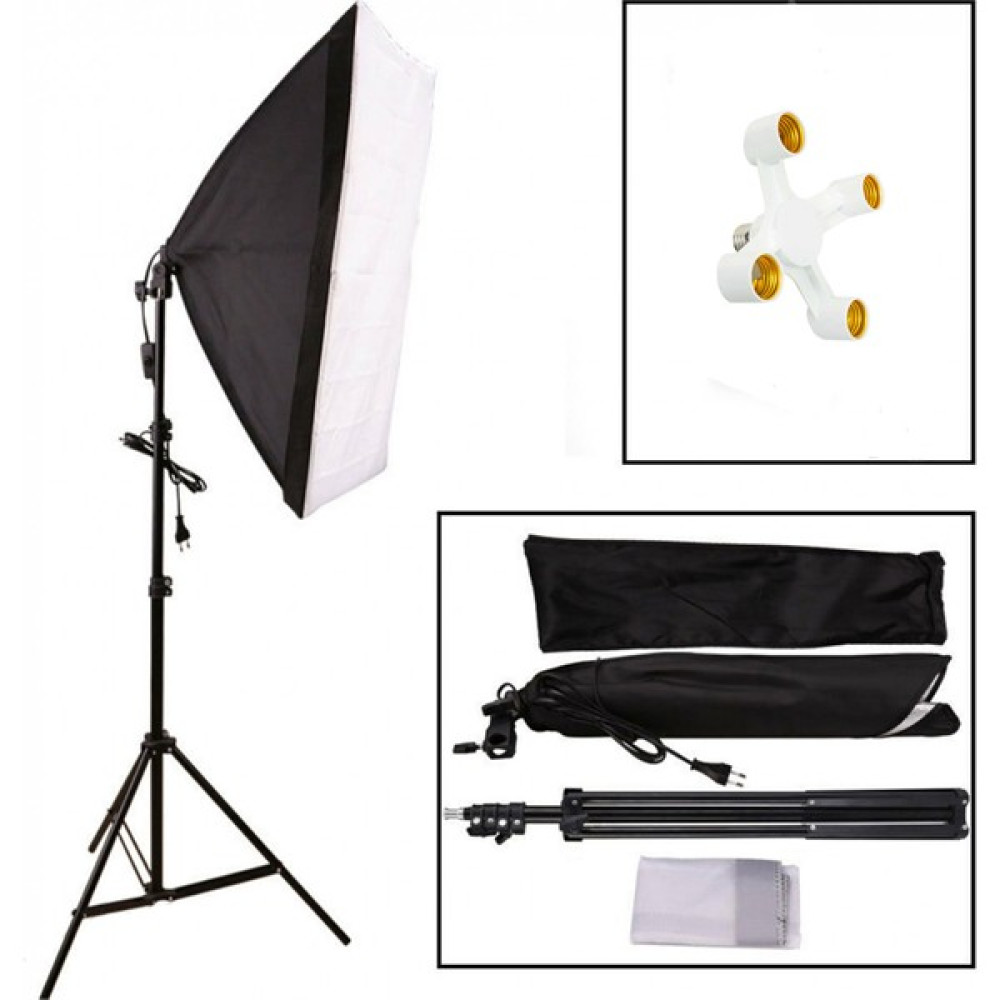Fototek 50X70CM Softbox 4 Duylu Tekli Sürekli Işık Seti 50X70 4 Duylu Softbox Video Foto Işık Video Kamera Aksesuarları Fiyatı