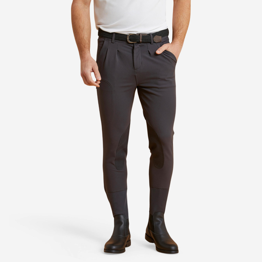 Fouganza Binicilik Pantolonu - Erkek - Koyu Gri - 500 Pantolon (Outdoor) Fiyatı