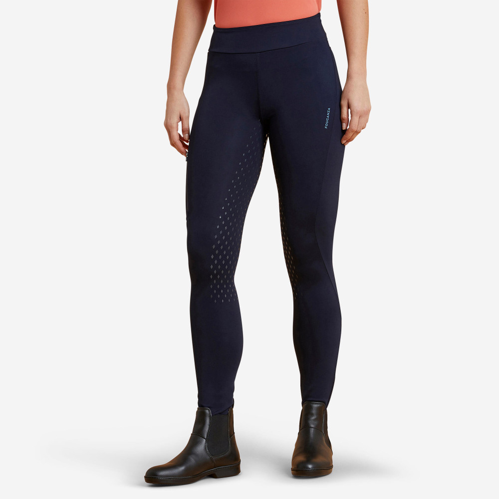 Fouganza Kadın Binici Taytı - Lacivert - 500 Pantolon (Outdoor) Fiyatı