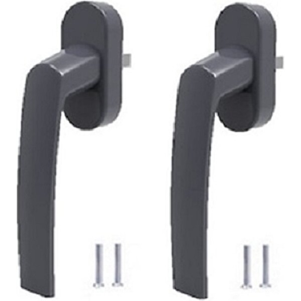 Four Season 2 Adet Antrasit Gri Renkli Aluminyum Döküm Boyalı Pvc Pimapen Pencere Kolu - Çift Yönlü/Antrasit Gri Oto, Bahçe, Yapı Market Fiyatı