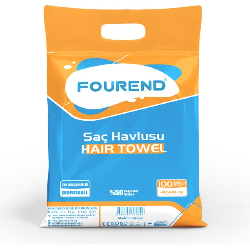 Fourend 100 Adet Tek Kullanımlık Saç Havlusu- Kullan At Havlu Saç Kesme Makineleri Fiyatı