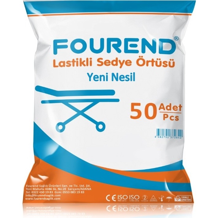 Fourend Yeni Nesil Lastikli Sedye Örtüsü - 500 Adet Diğer Fiyatı
