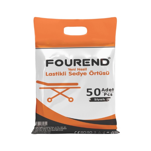 Fourend Yeni Nesil Lastikli Siyah Sedye Örtüsü 50'li Paket Diğer Fiyatı
