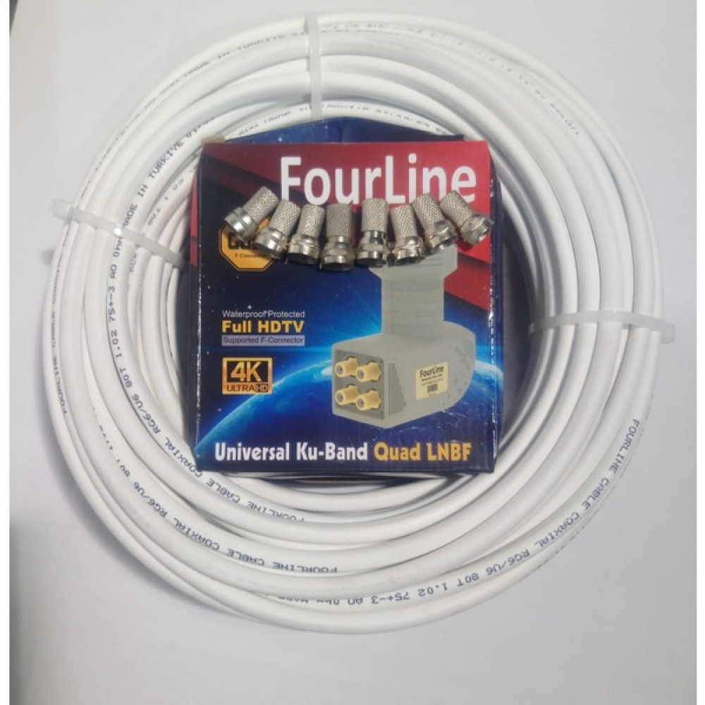 Fourline Dört Çıkışlı Lnb+30 Metre Kablo Oto Boyaları Fiyatı