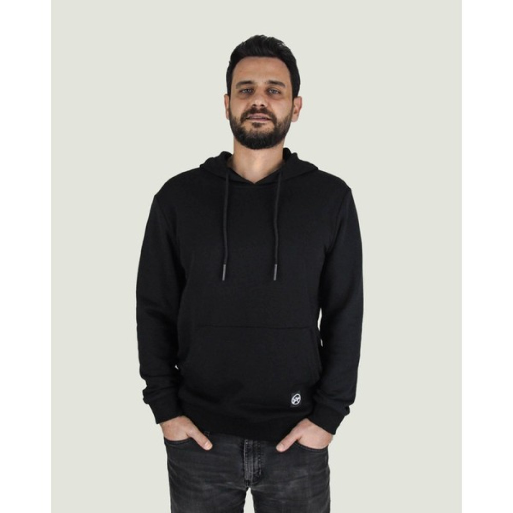 Fourmaniac Kapşonlu Basic Siyah Sweatshirt Unisex Erkek Sweatshirt Fiyatı