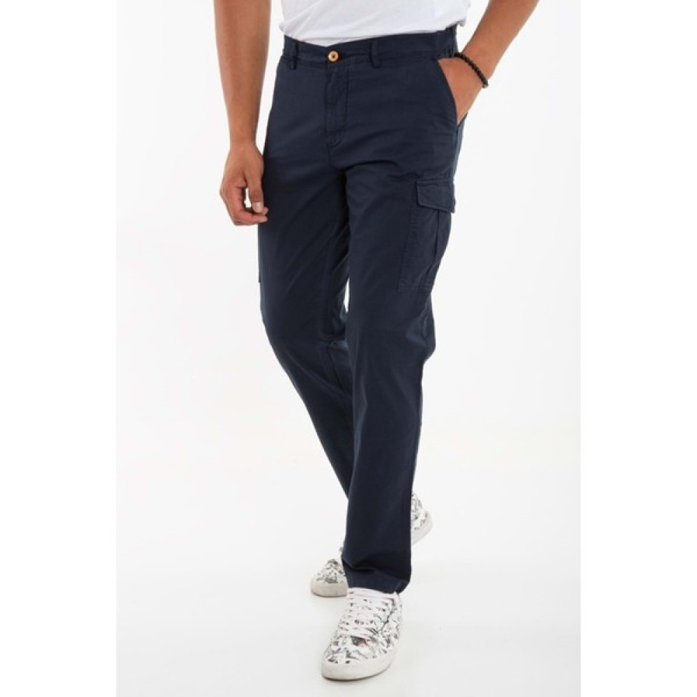 Fourtyfour Erkek Slim Fit Körüklü Cep Kargo Pantolon 1008 - Lacivert - 29 Erkek Pantolon Fiyatı